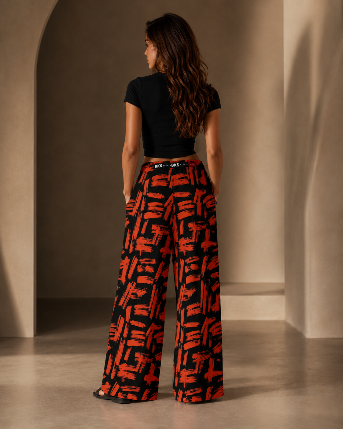 BKS Marker Stitch Lounge Pants - worn, back