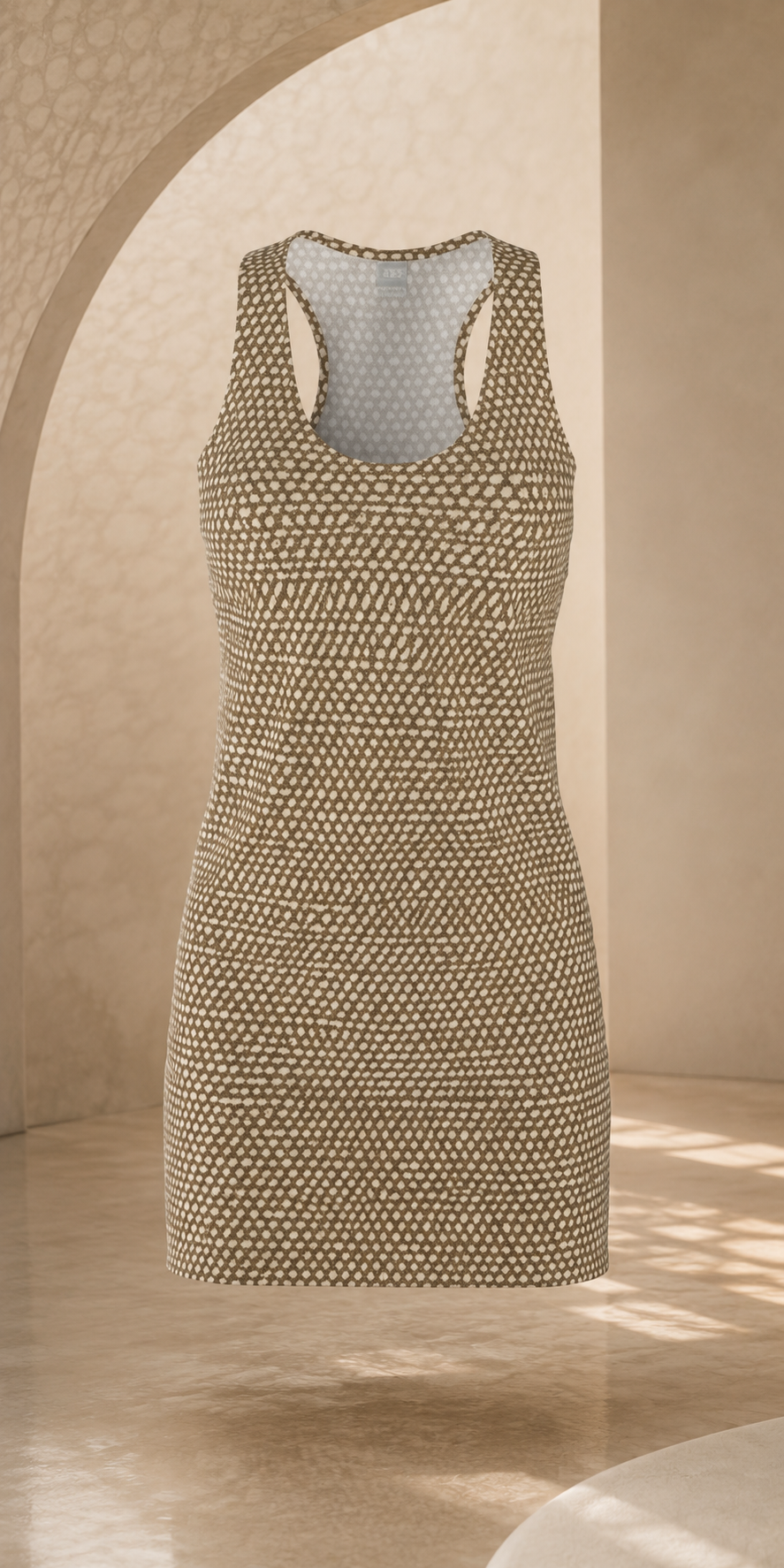 BKS Hours Beige Honeycomb™ Racerback Dress