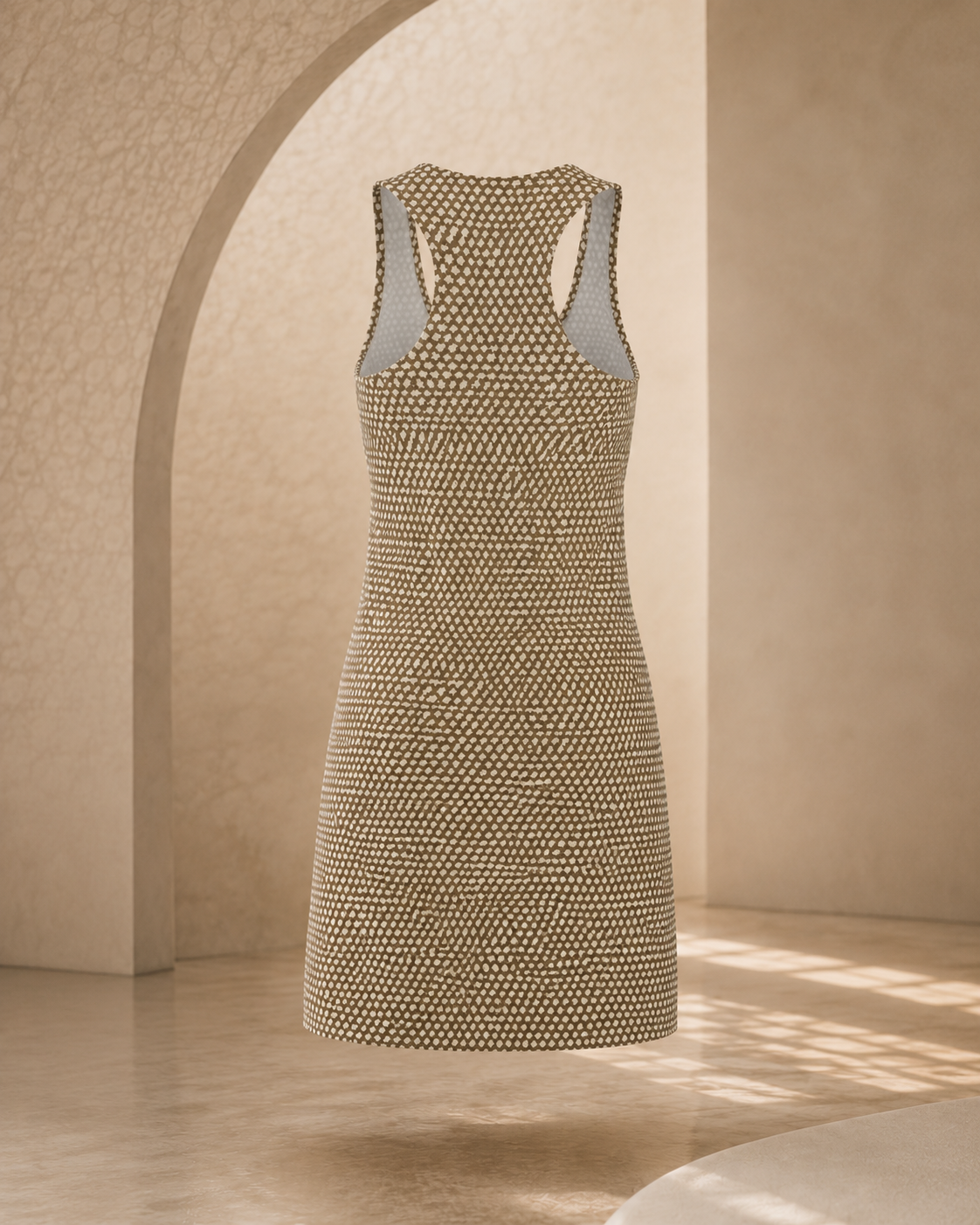 BKS Hours Beige Honeycomb™ Racerback Dress