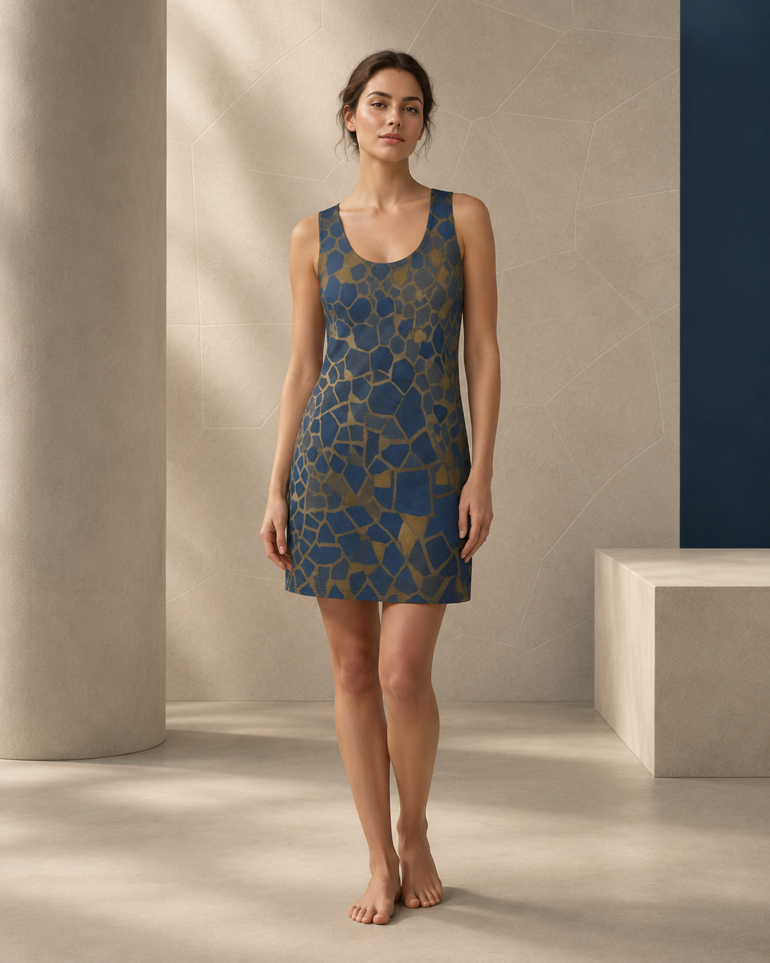 BKS Glyph Blue Gold™ Racerback Dress