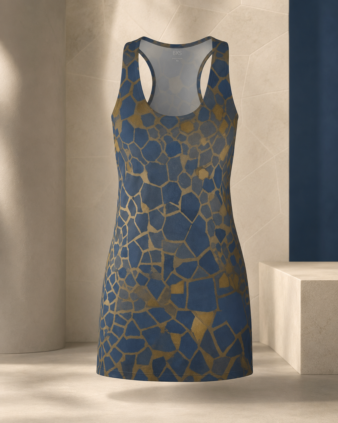 BKS Glyph Blue Gold™ Racerback Dress