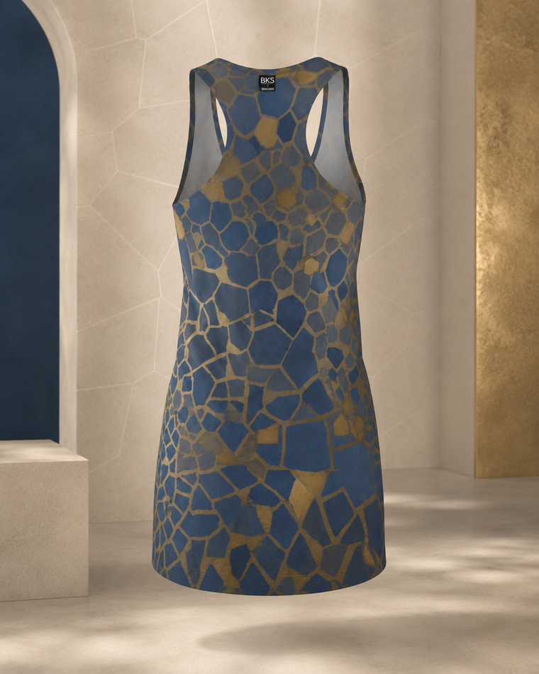 BKS Glyph Blue Gold™ Racerback Dress