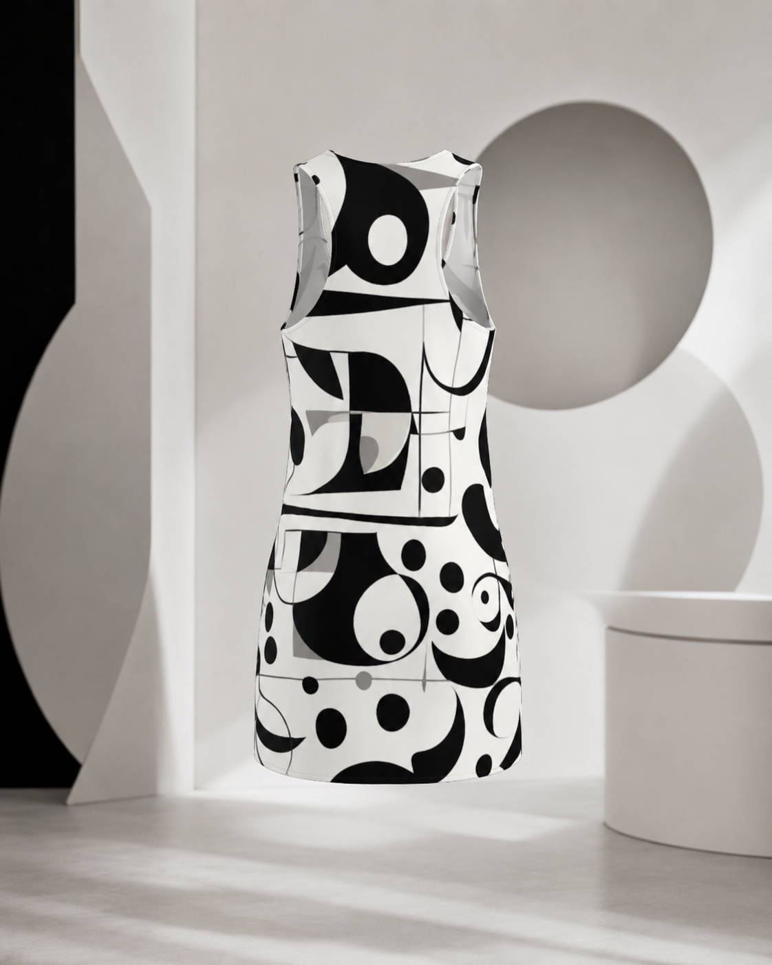 BKS Glyph Black White™ Racerback Dress