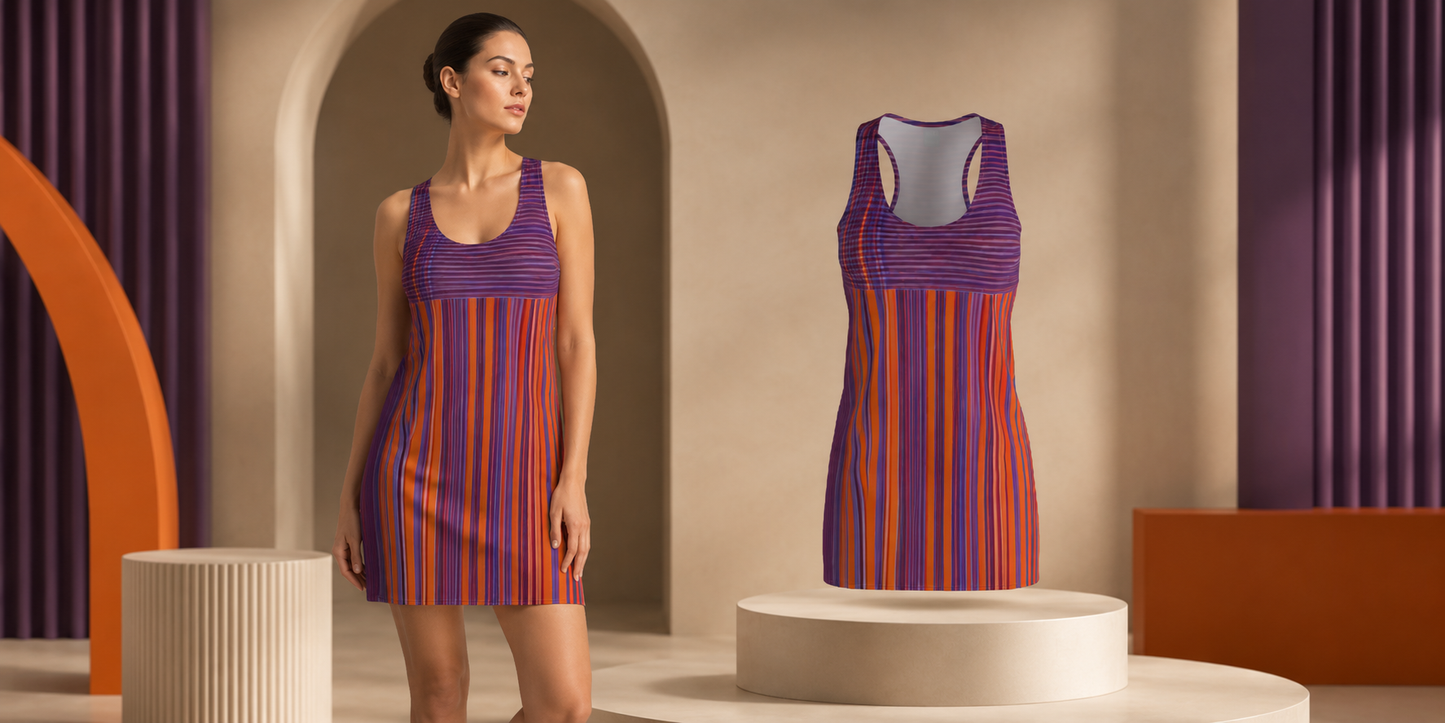 BKS Flag Striped Purple™ Racerback Dress