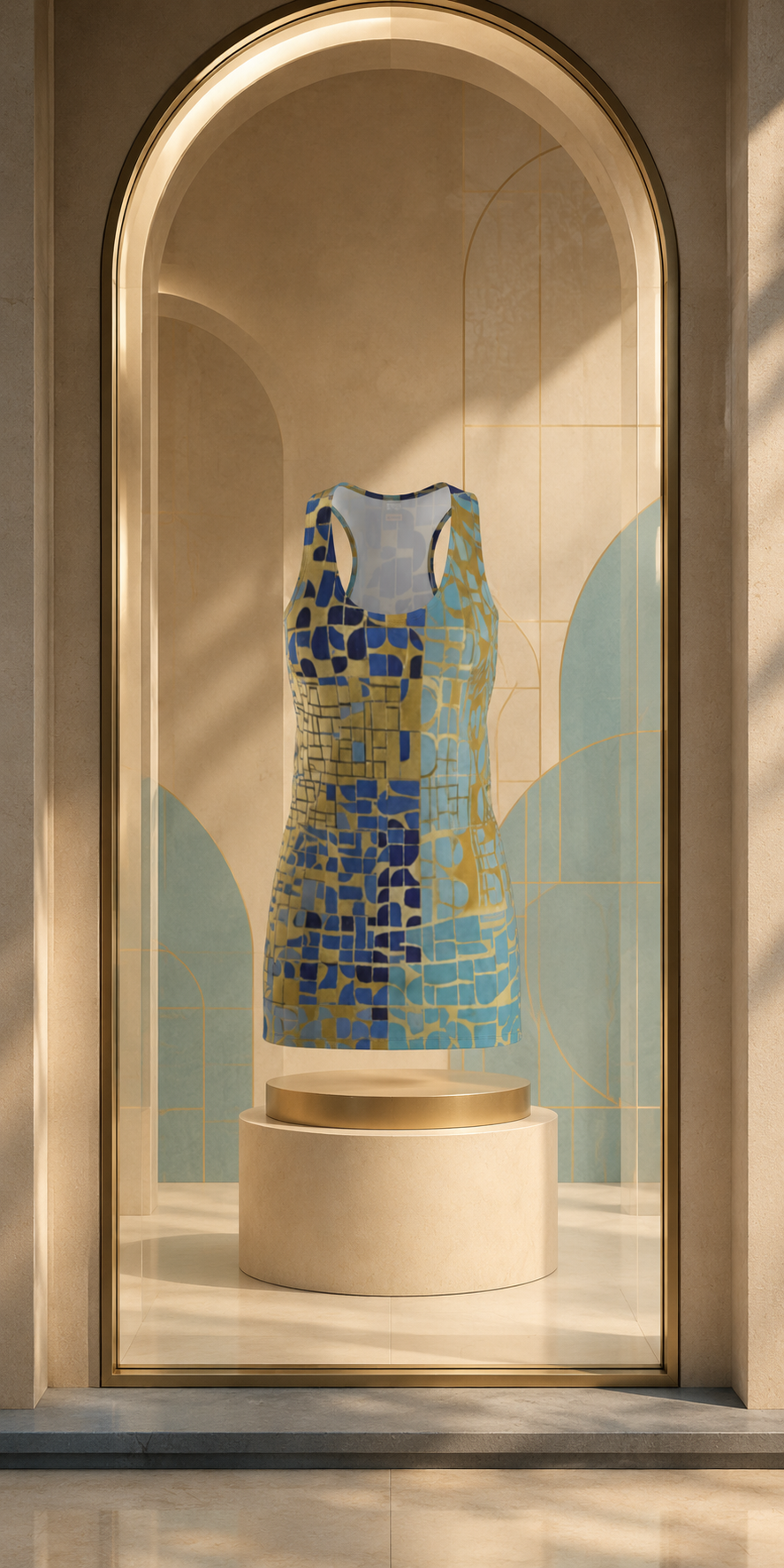 BKS Glyph Blue Gold™ Racerback Dress