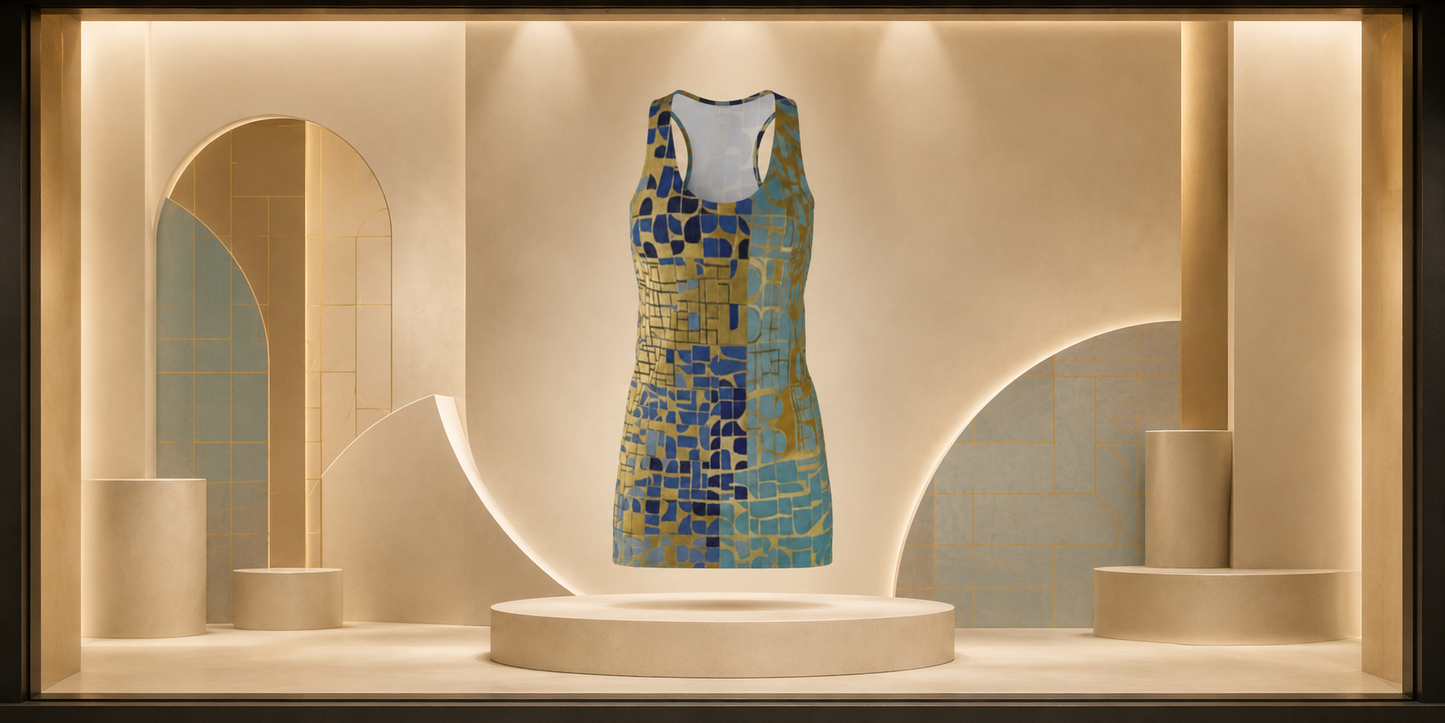 BKS Glyph Blue Gold™ Racerback Dress