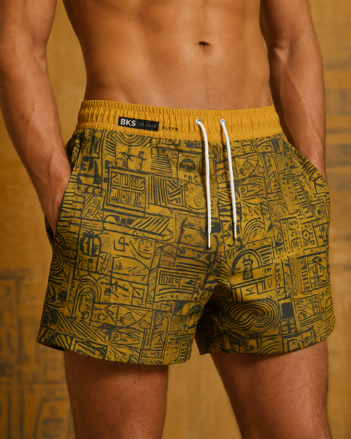 BKS Glyph Gold Mosaic™ Swim Trunks