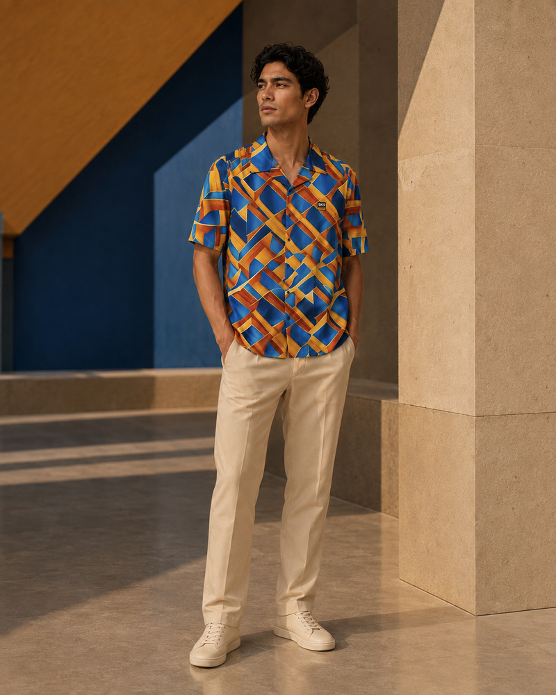 BKS Glyph Blue Orange™ Hawaiian Shirt