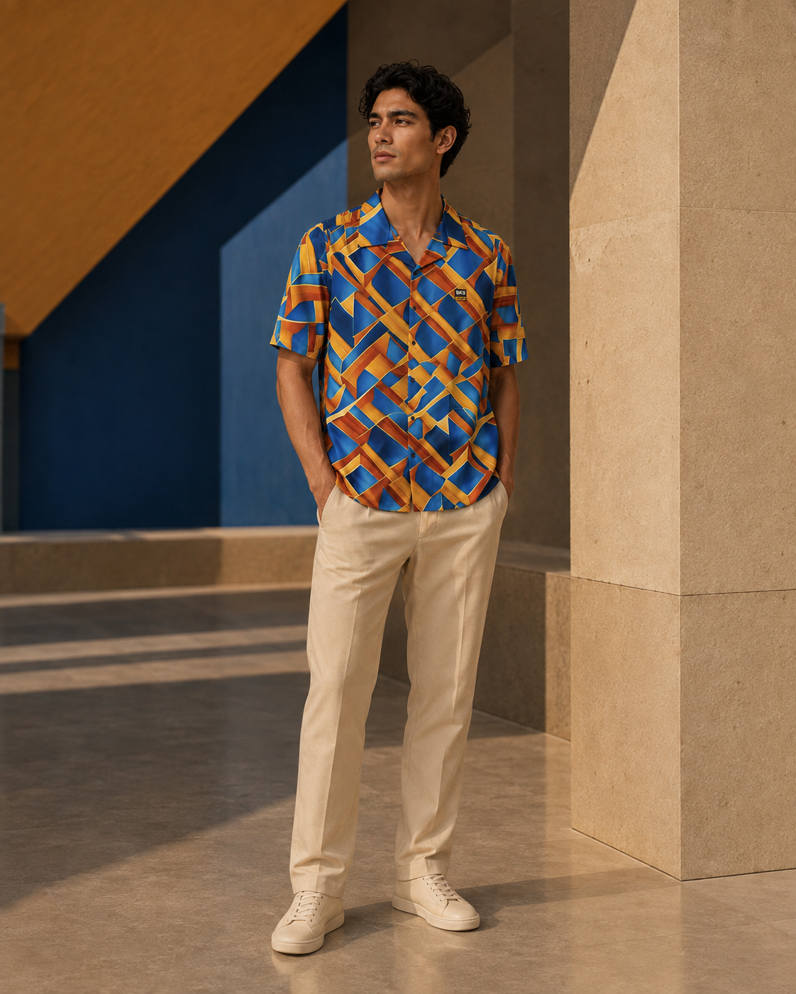 BKS Glyph Blue Orange™ Hawaiian Shirt