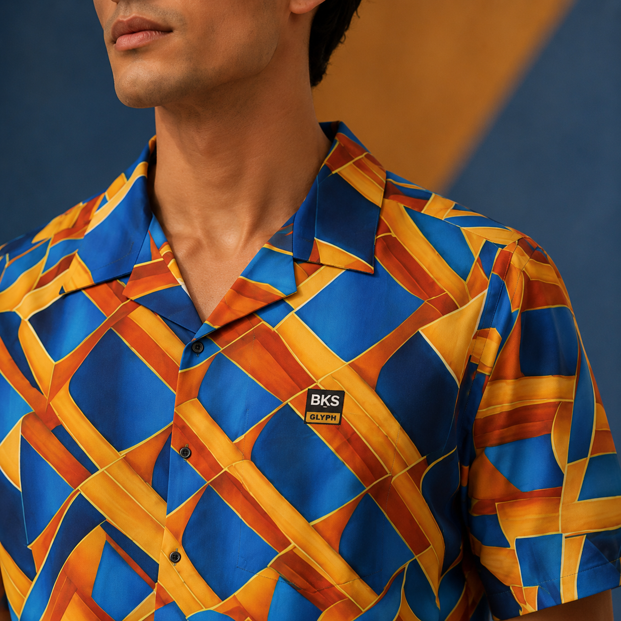 BKS Glyph Blue Orange™ Hawaiian Shirt