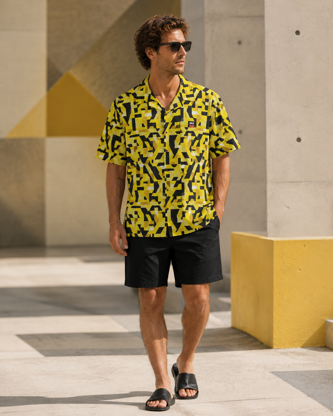 BKS Flag Yellow Camo™ Hawaiian Shirt