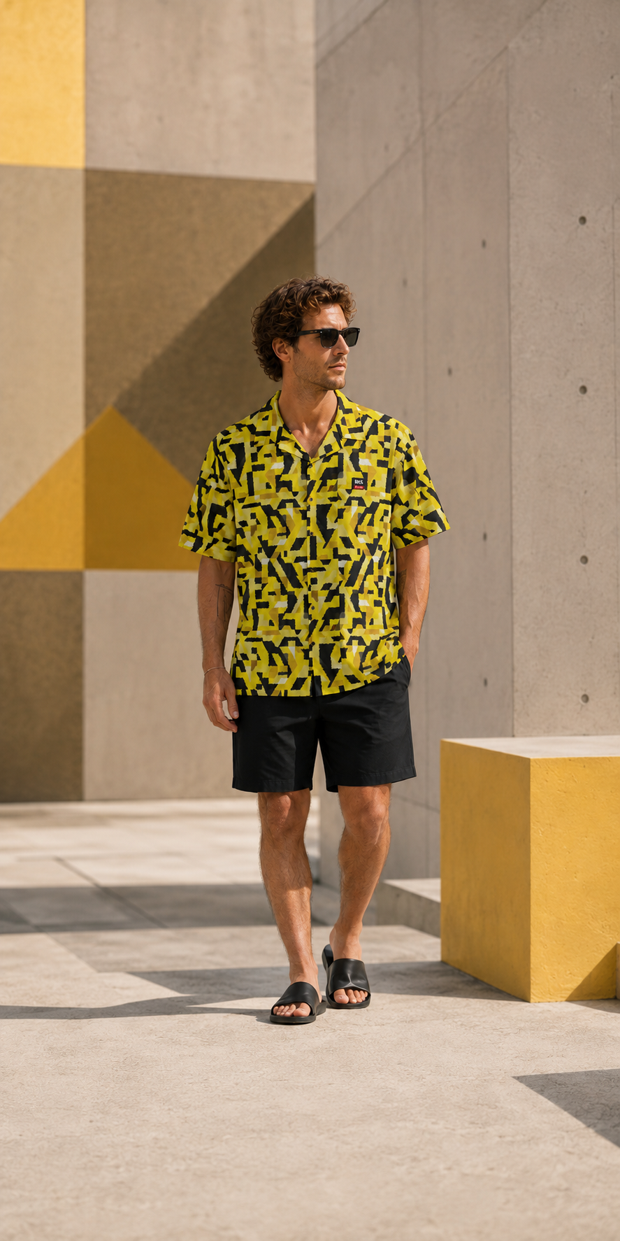 BKS Flag Yellow Camo™ Hawaiian Shirt