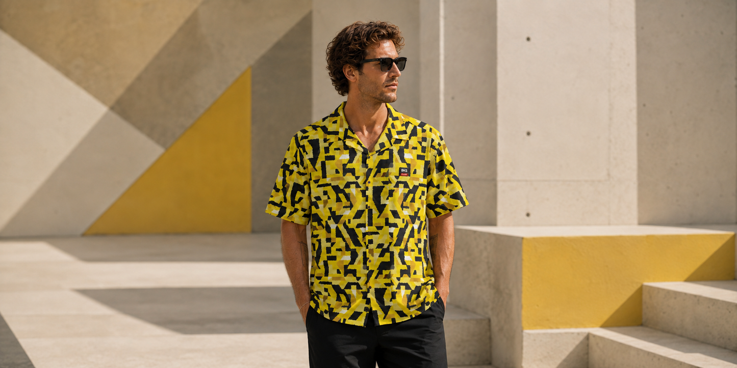 BKS Flag Yellow Camo™ Hawaiian Shirt