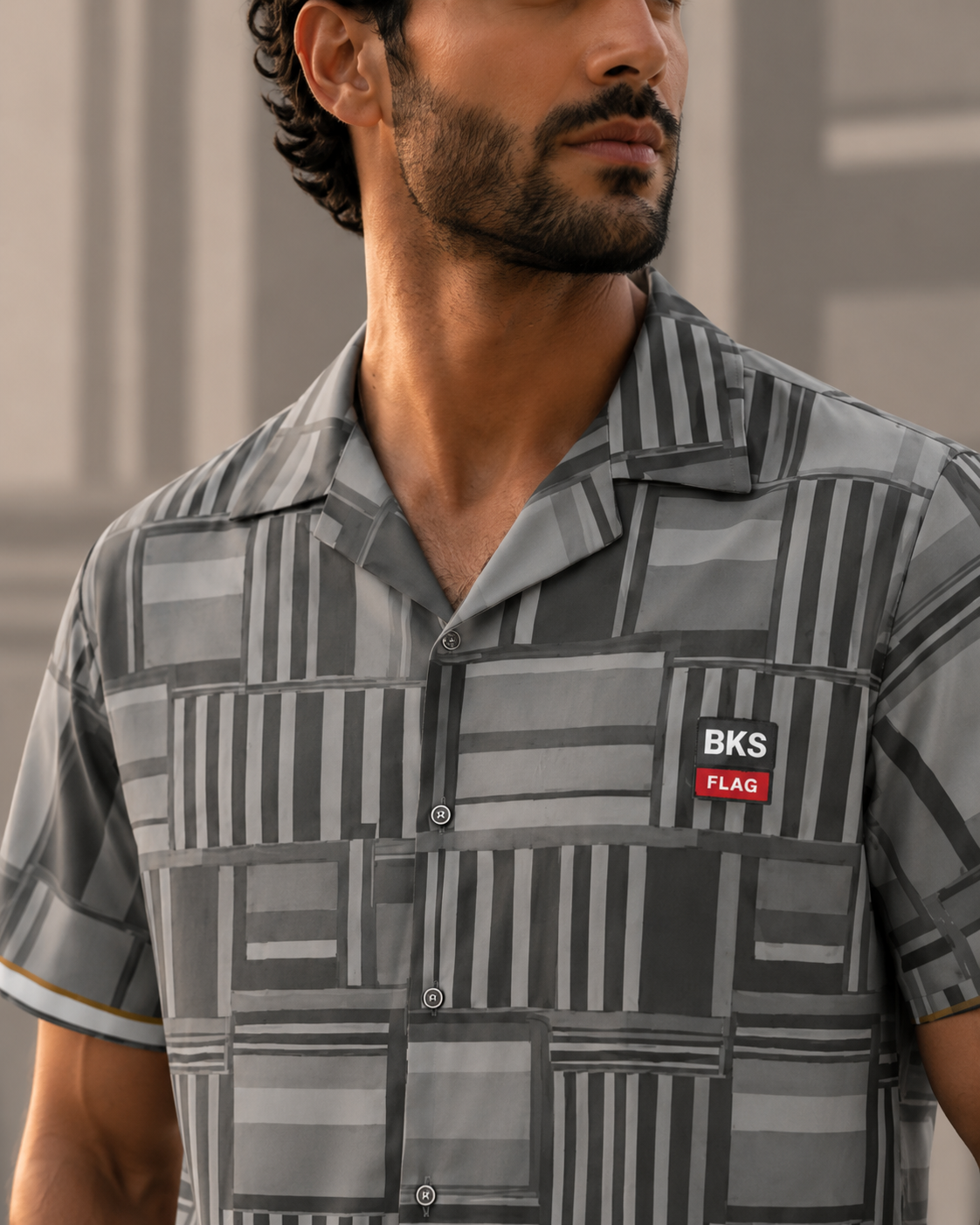 BKS Flag Hawaiian Grey™ Hawaiian Shirt