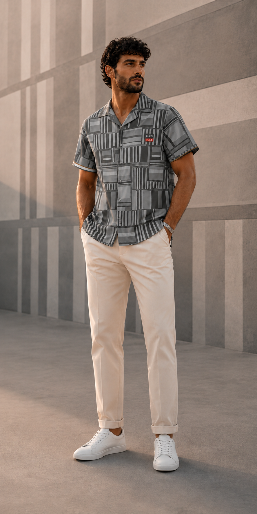 BKS Flag Hawaiian Grey™ Hawaiian Shirt