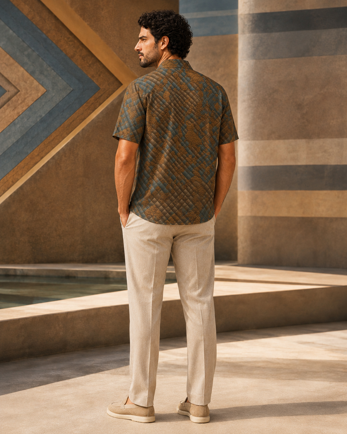 BKS Riviera Brown Quilted™ Hawaiian Shirt