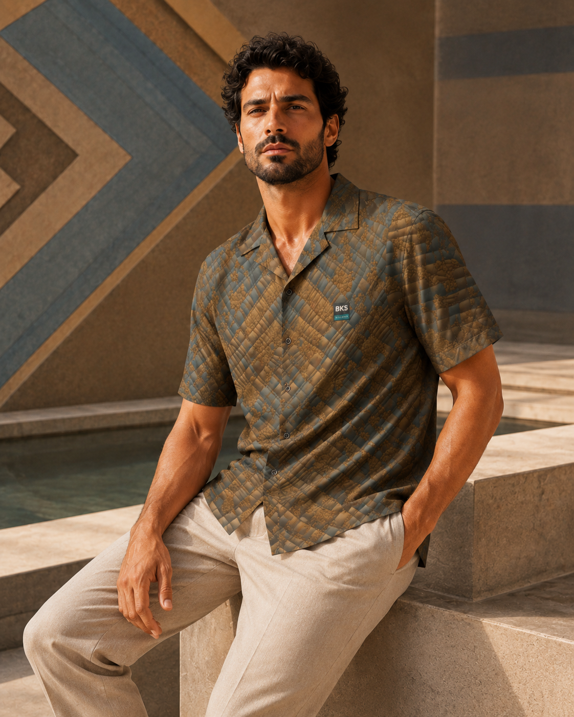 BKS Riviera Brown Quilted™ Hawaiian Shirt