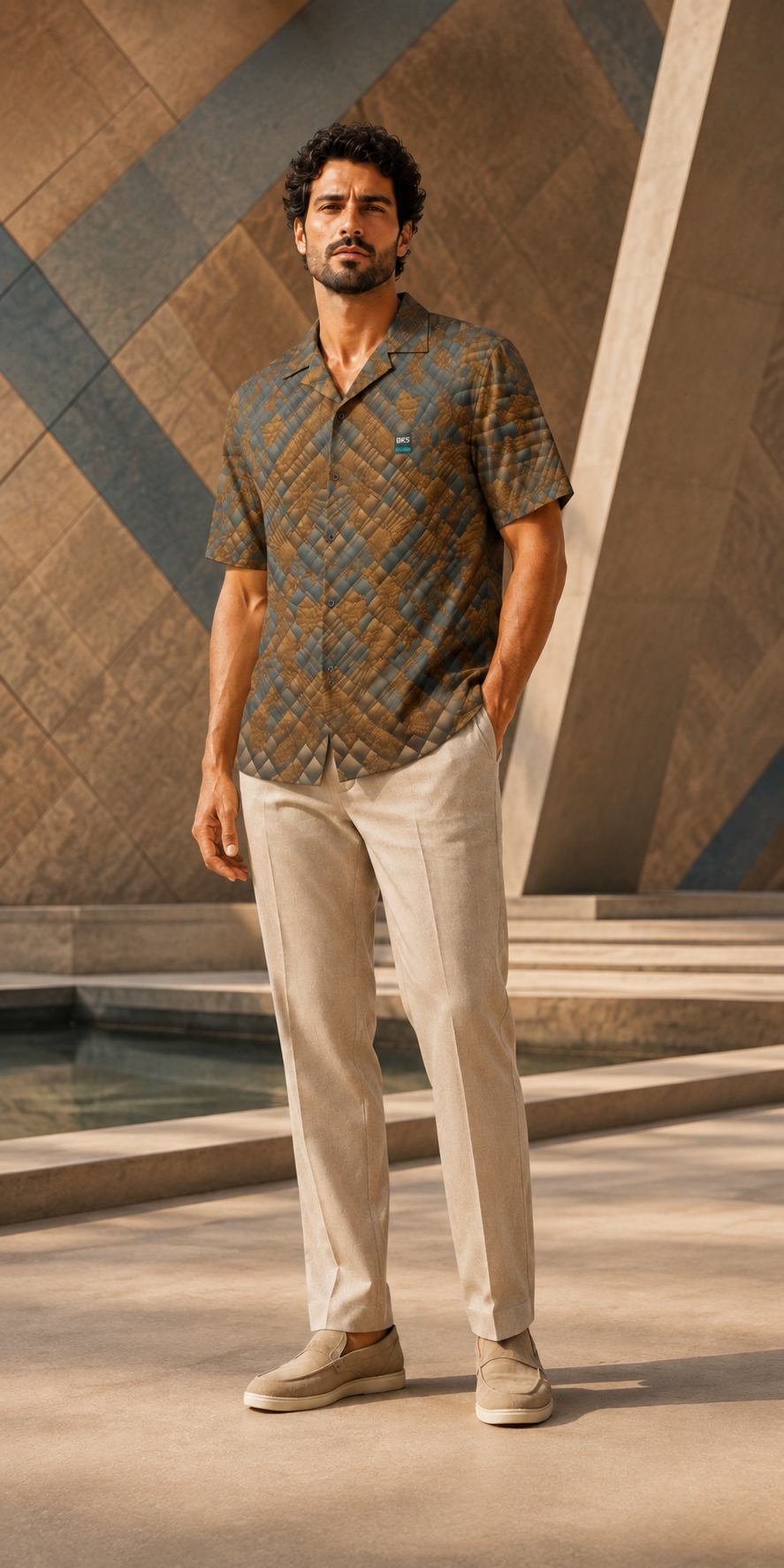 BKS Riviera Brown Quilted™ Hawaiian Shirt