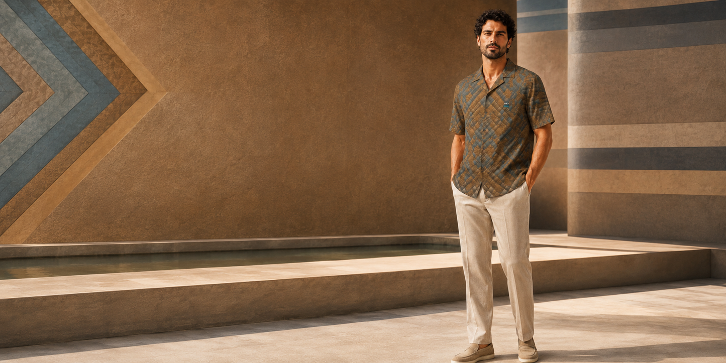 BKS Riviera Brown Quilted™ Hawaiian Shirt