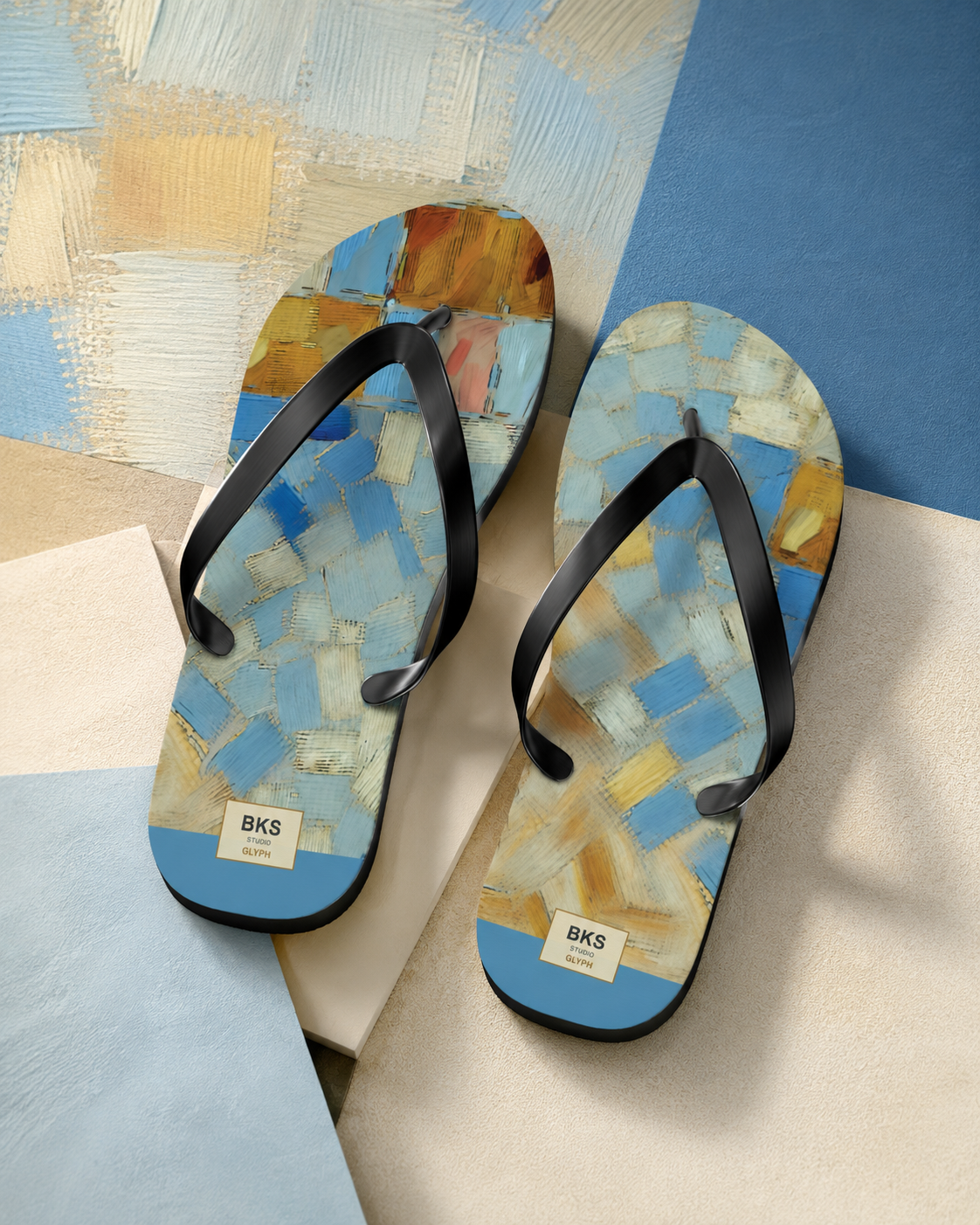 BKS Glyph Mosaic Tile™ Flip Flops