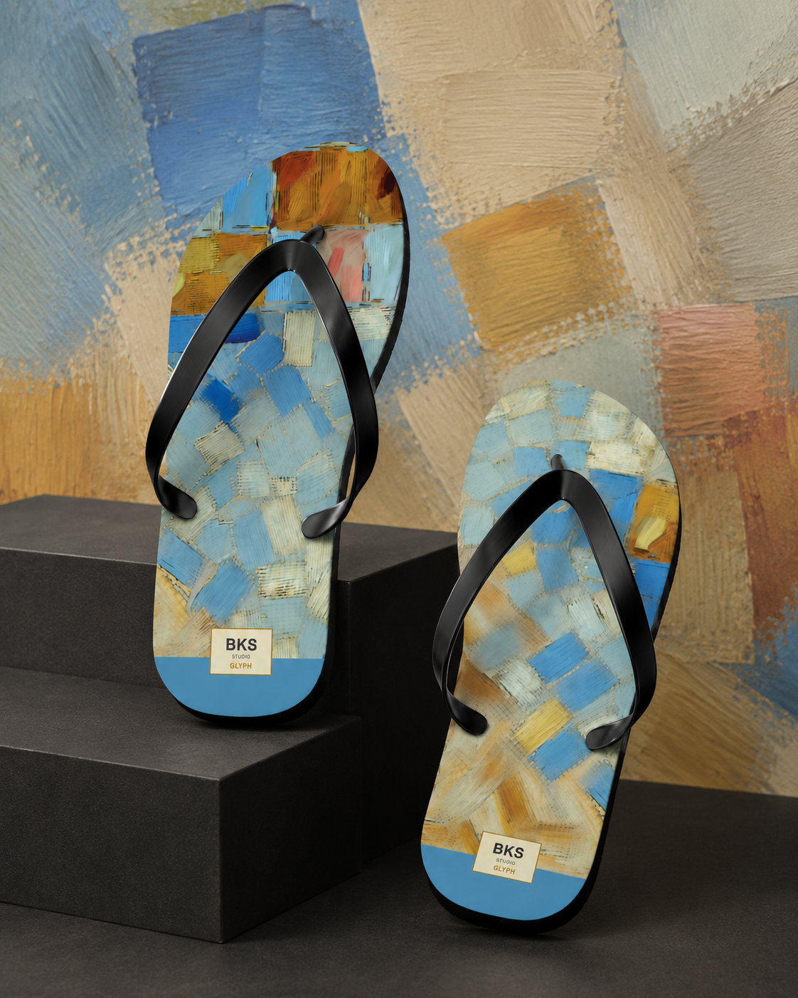 BKS Glyph Mosaic Tile™ Flip Flops