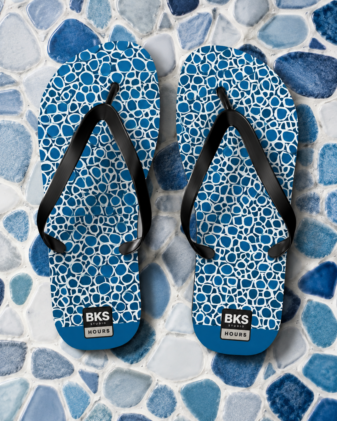 BKS Hours Blue Mosaic™ Flip Flops