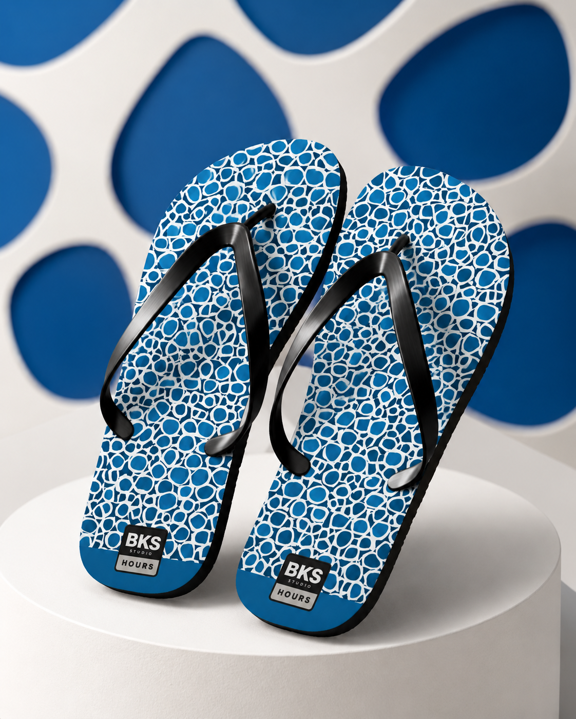 BKS Hours Blue Mosaic™ Flip Flops