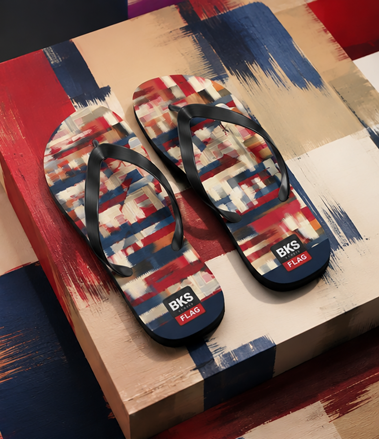 BKS Flag Colorblock Red™ Flip Flops