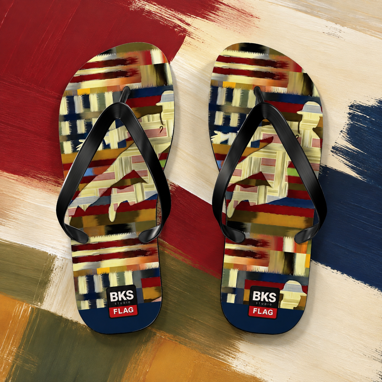 BKS Flag Colorblock Red™ Flip Flops