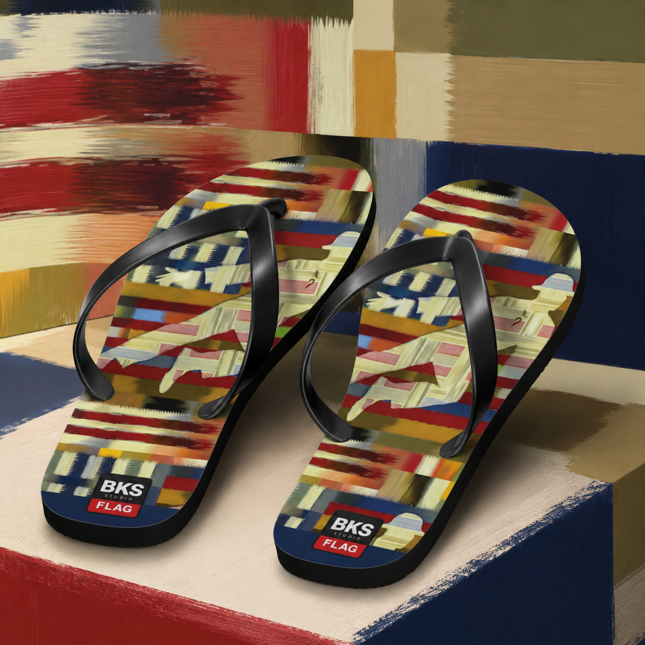 BKS Flag Colorblock Red™ Flip Flops