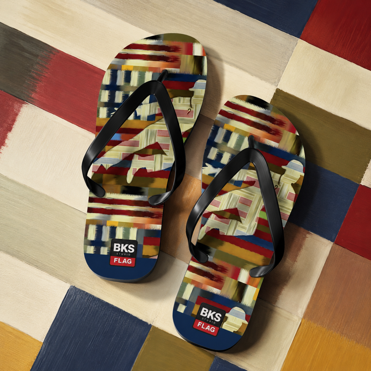 BKS Flag Colorblock Red™ Flip Flops