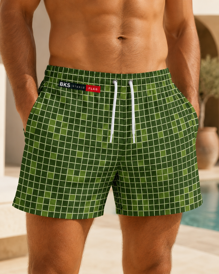 BKS Flag Green Grid™ Short de bain