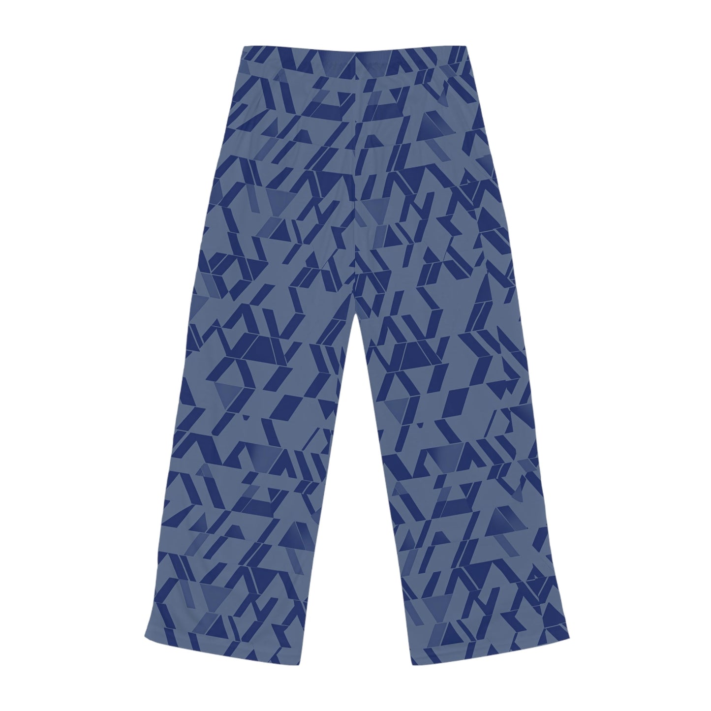 Geometric Navy Blue Women's Pajama Pants — Relaxed Lounge Sleepwear Printify bakabo.club