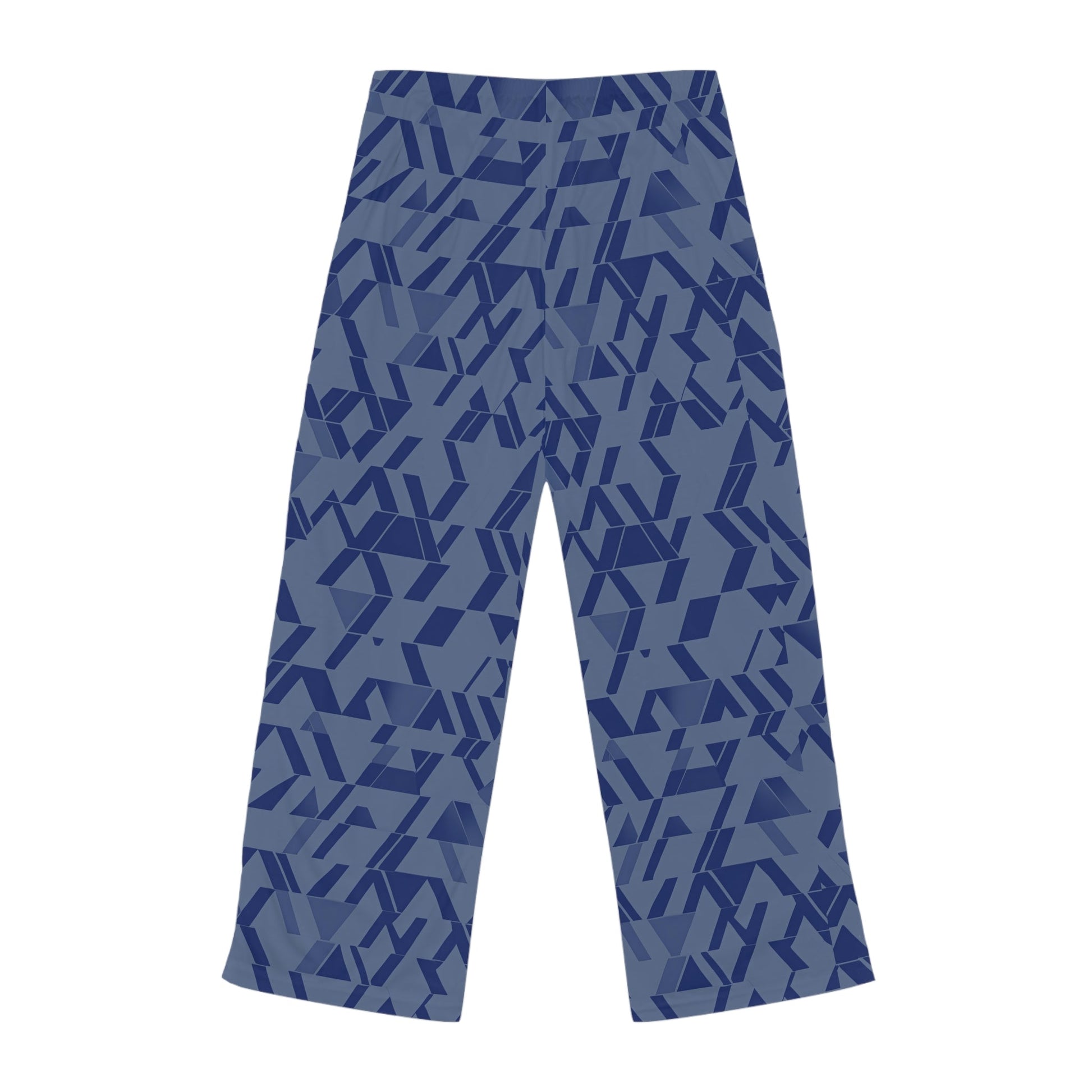 Geometric Navy Blue Women's Pajama Pants — Relaxed Lounge Sleepwear Printify bakabo.club