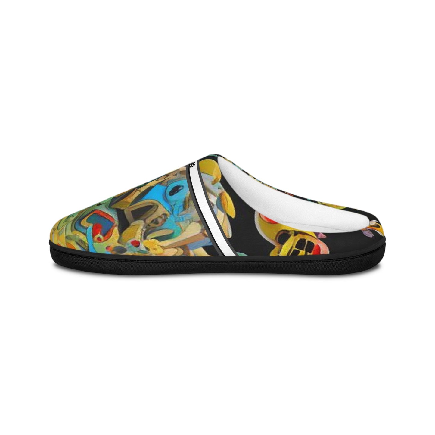 Abstract Art Women's Indoor Slippers — Colorful Cozy Slip-On BakAbo Studio BKS bakabo.club