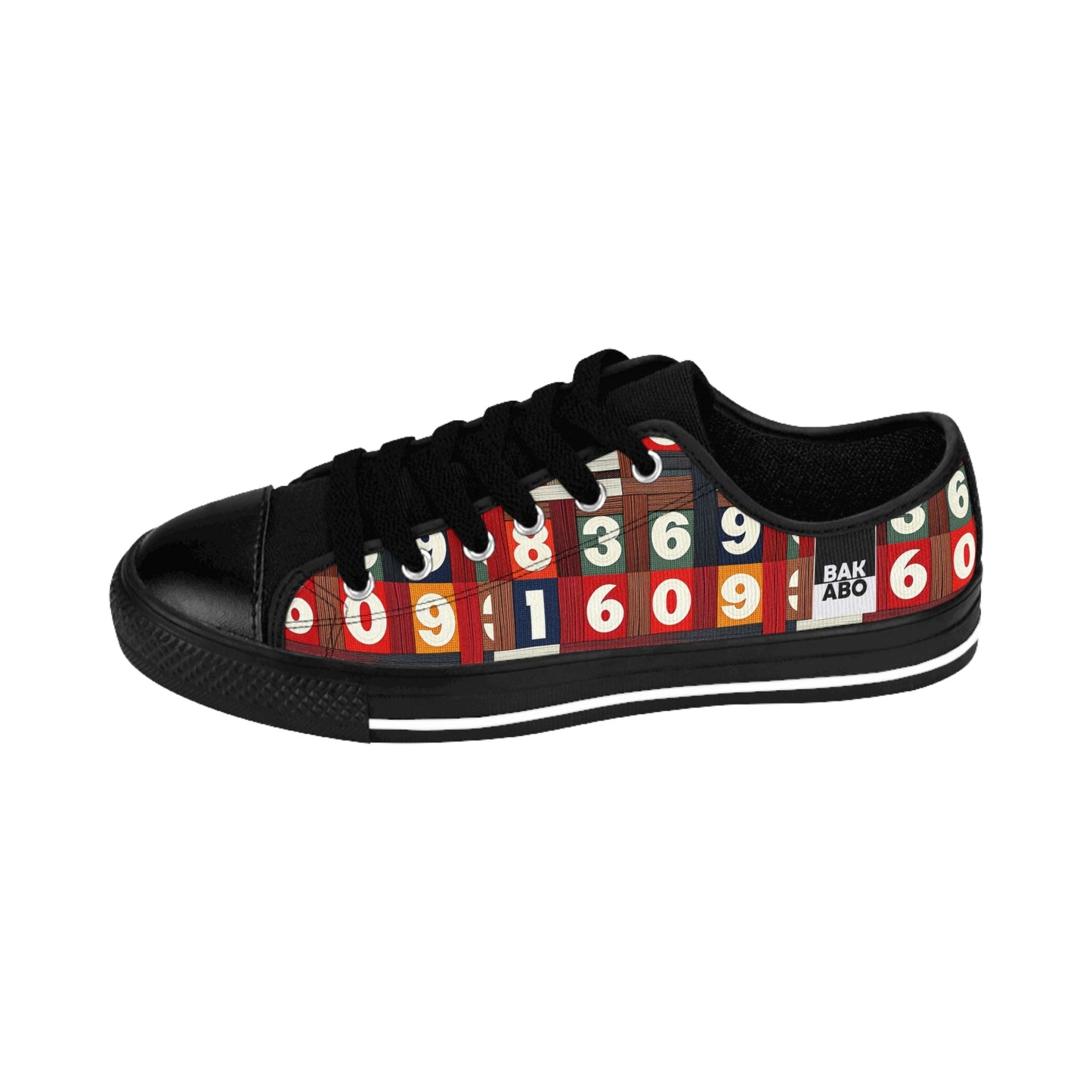 Retro Scoreboard Men’s Sneakers — Vintage Game Numbers Print Printify bakabo.club