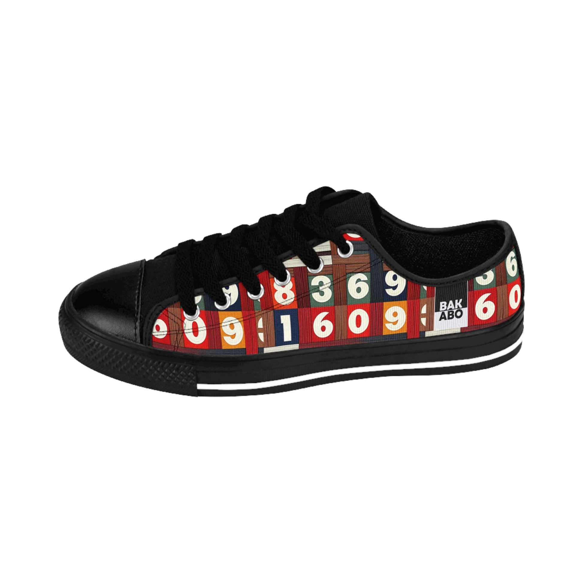 Retro Scoreboard Men’s Sneakers — Vintage Game Numbers Print Printify bakabo.club