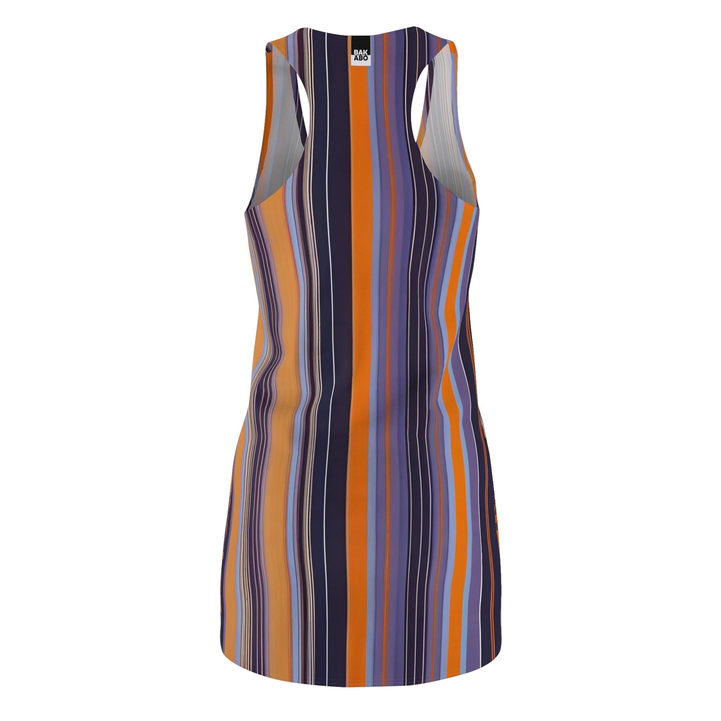 Striped Racerback Dress — Multicolor Vertical Stripe Summer Dress Printify bakabo.club