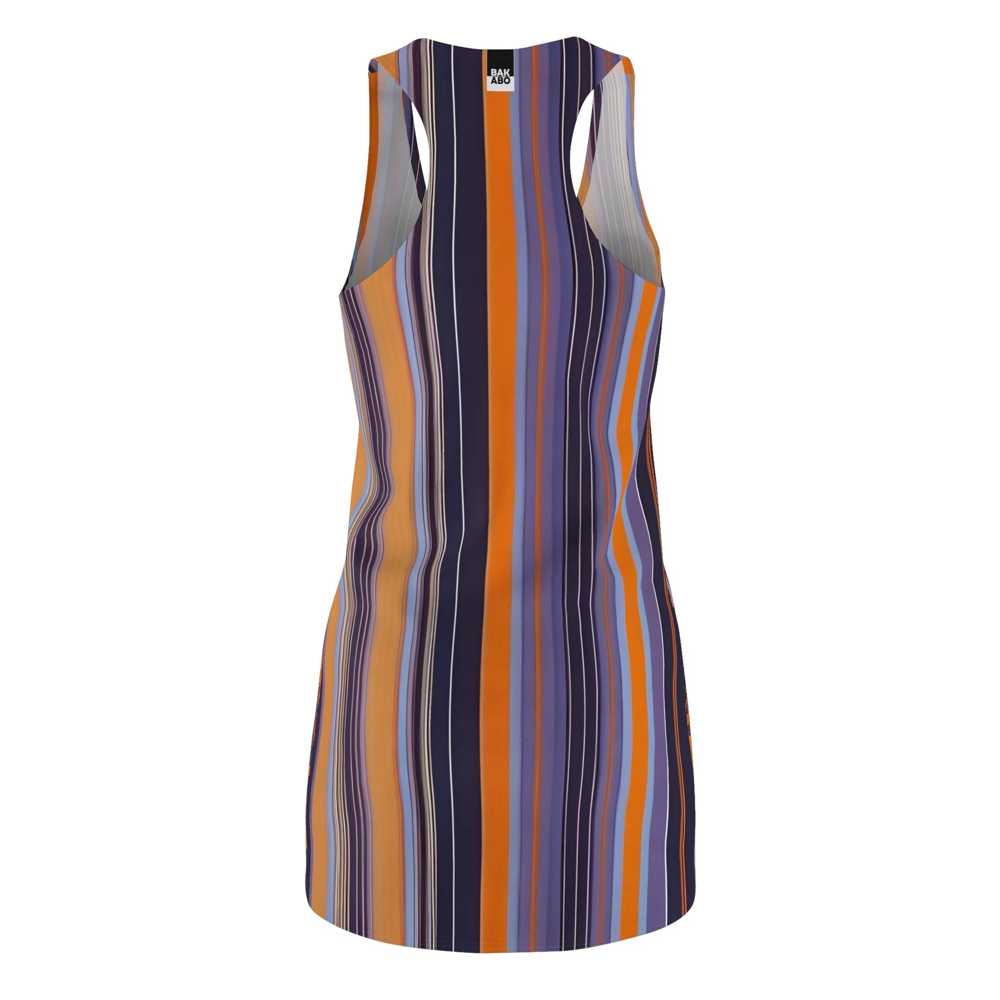 Striped Racerback Dress — Multicolor Vertical Stripe Summer Dress Printify bakabo.club