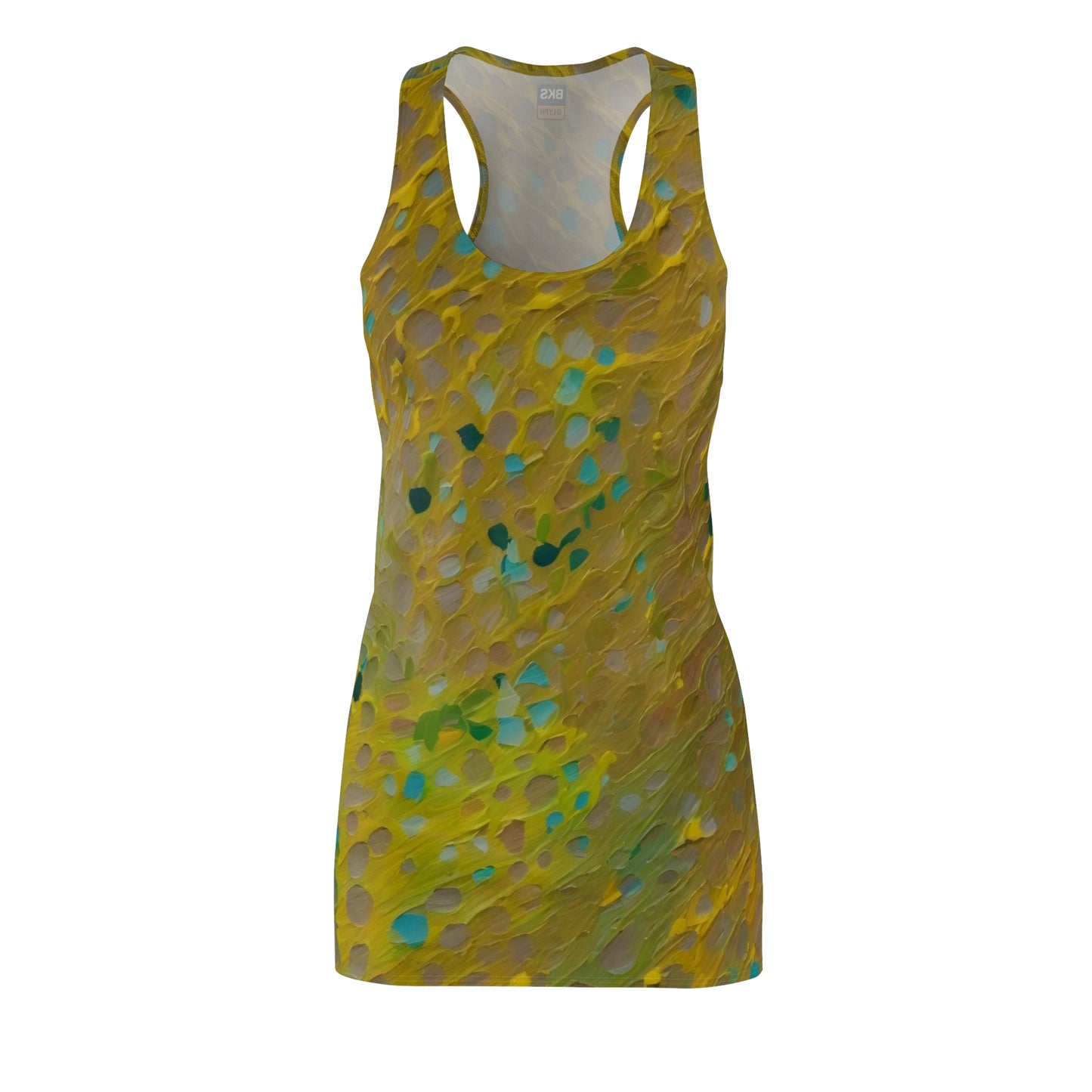 BKS Glyph Yellow Textured™ Racerback Dress