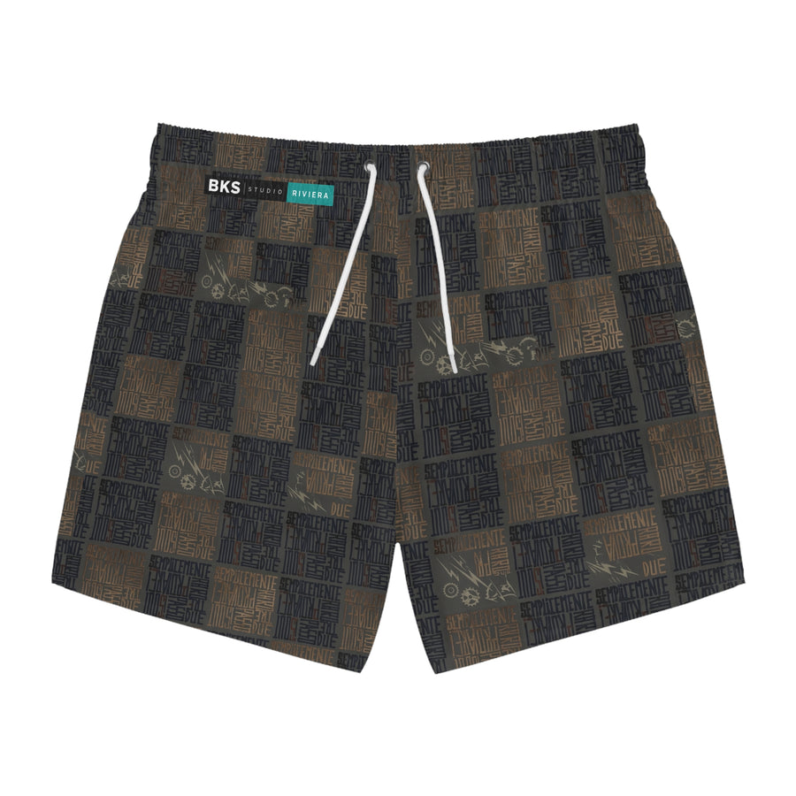 BKS Riviera Checkerboard Distressed™ Swim Trunks