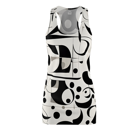 Monochrome Mirage (BKS)🎭Women's Cut Dress