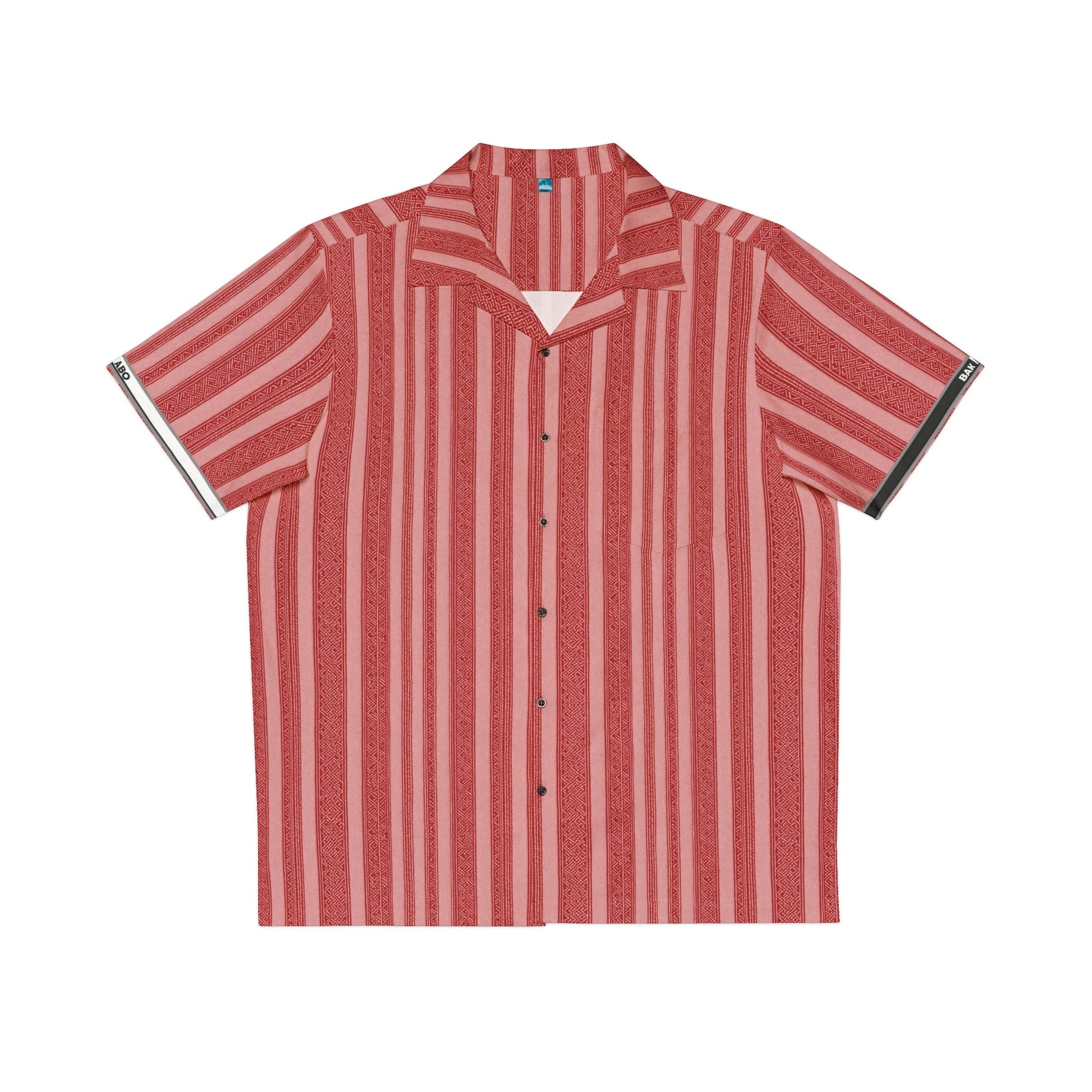 Red Stripe Hawaiian Shirt - Men's Casual Aloha Button-Up Printify bakabo.club