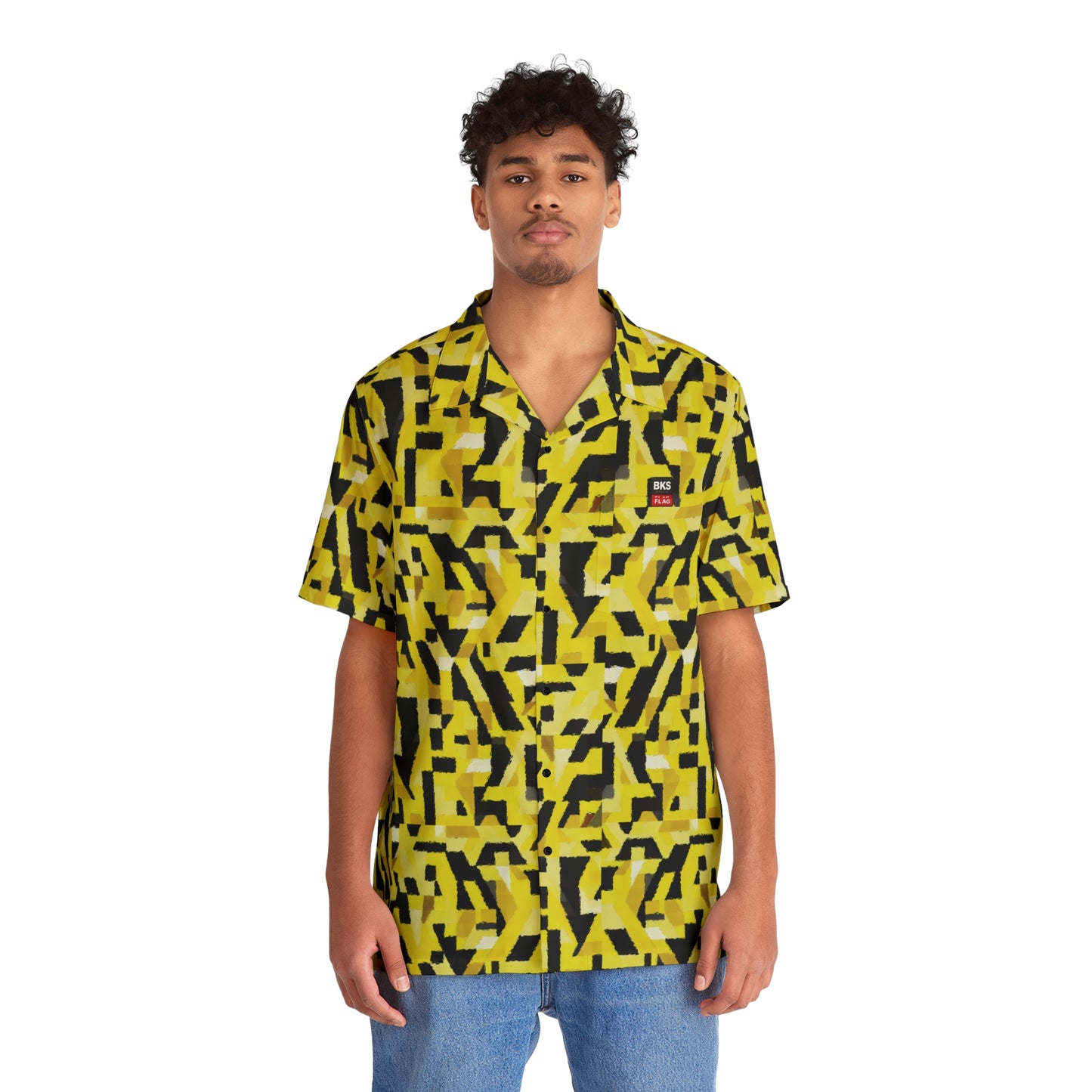 BKS Flag Yellow Camo™ Hawaiian Shirt