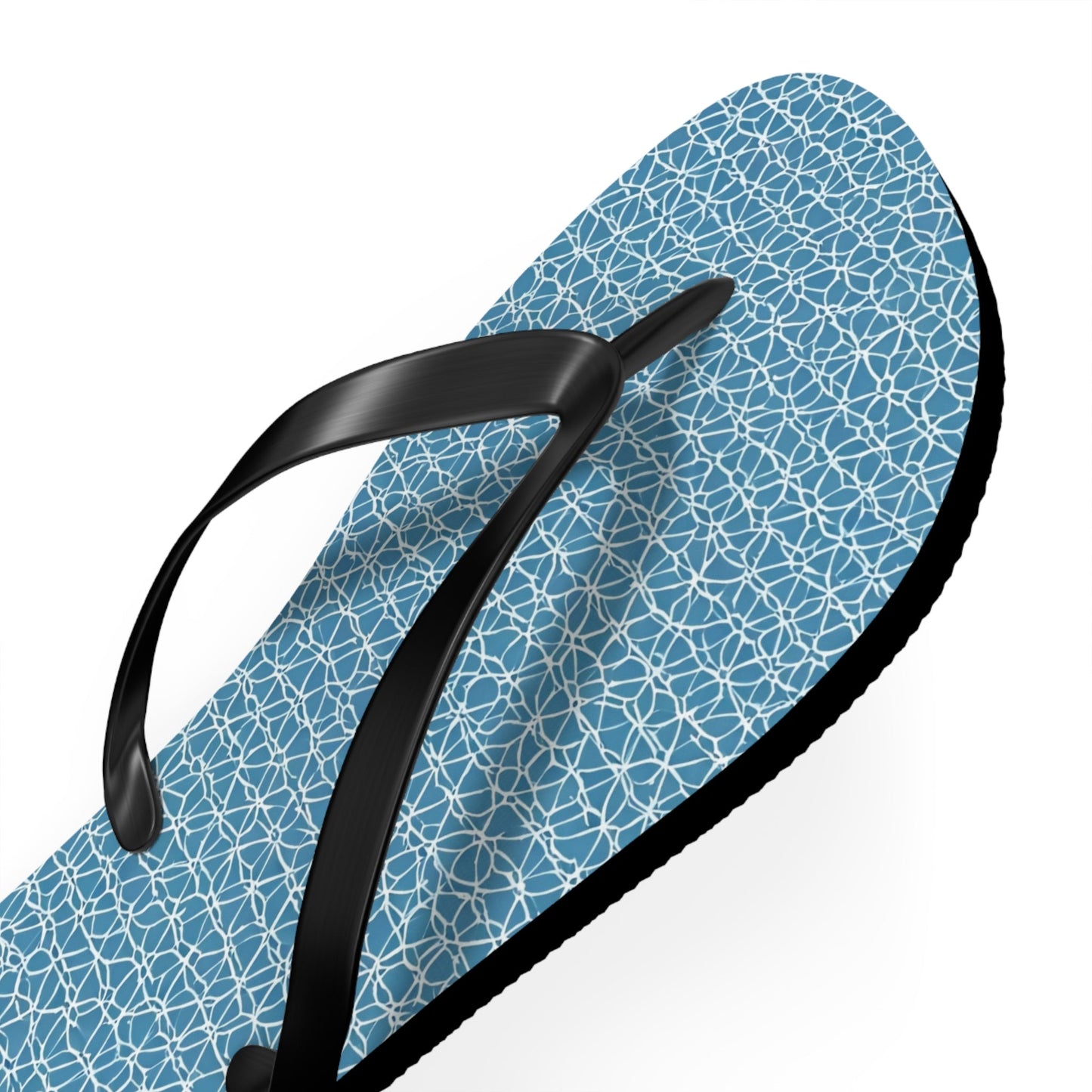 Blue Geometric Flip Flops – Lightweight Summer Beach Sandals Printify bakabo.club