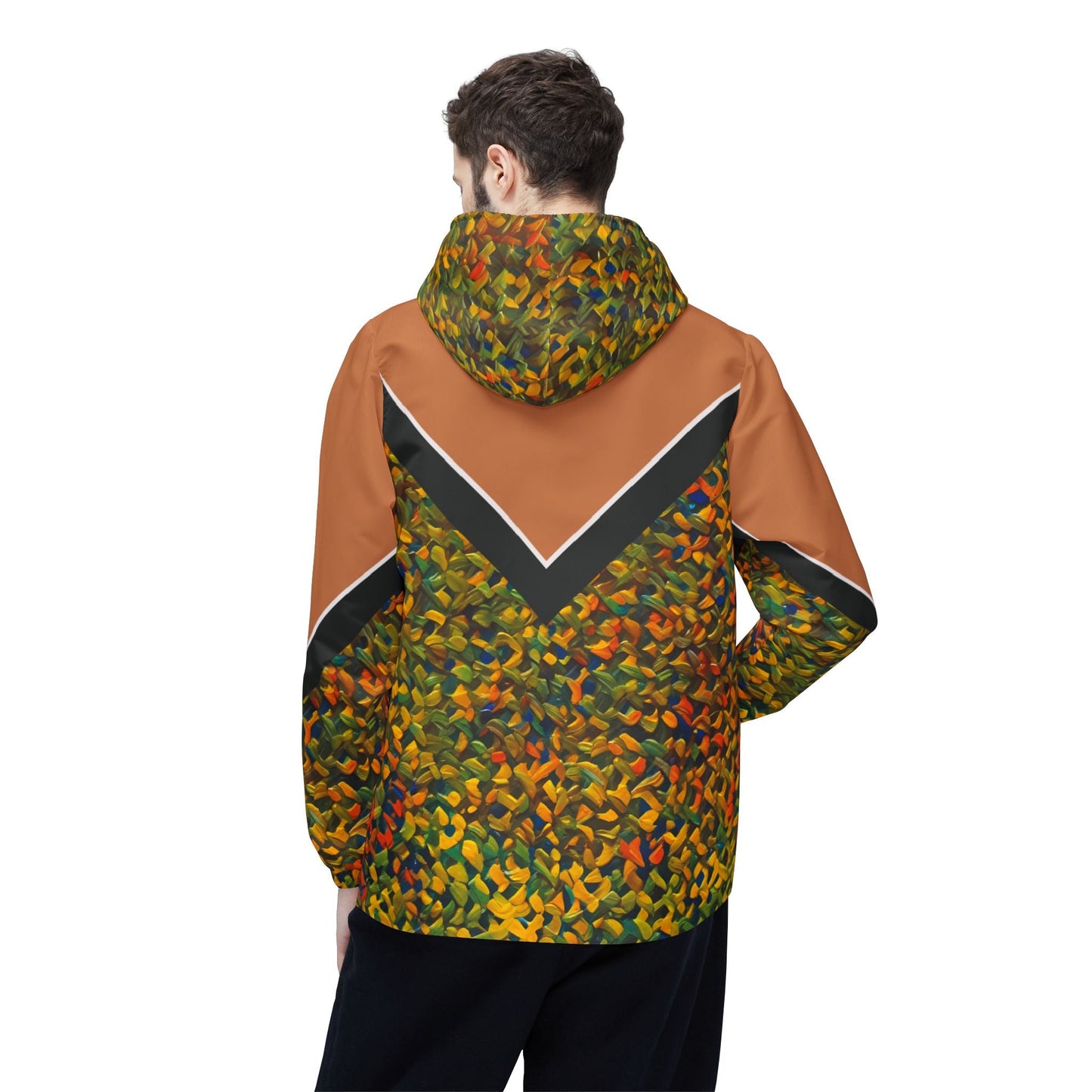 Autumn Camo Chevron Windbreaker Printify bakabo.club