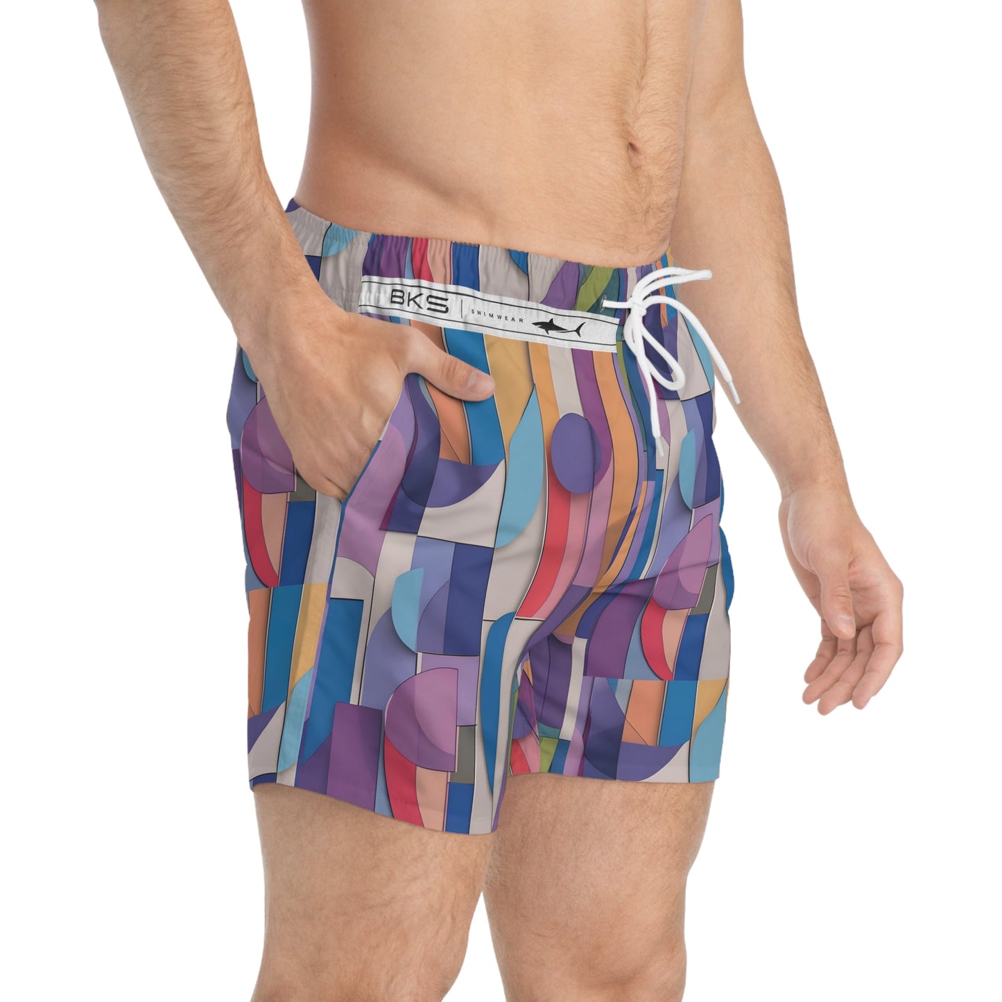 BKS Marker Flux™ Swim Trunks Printify bakabo.club
