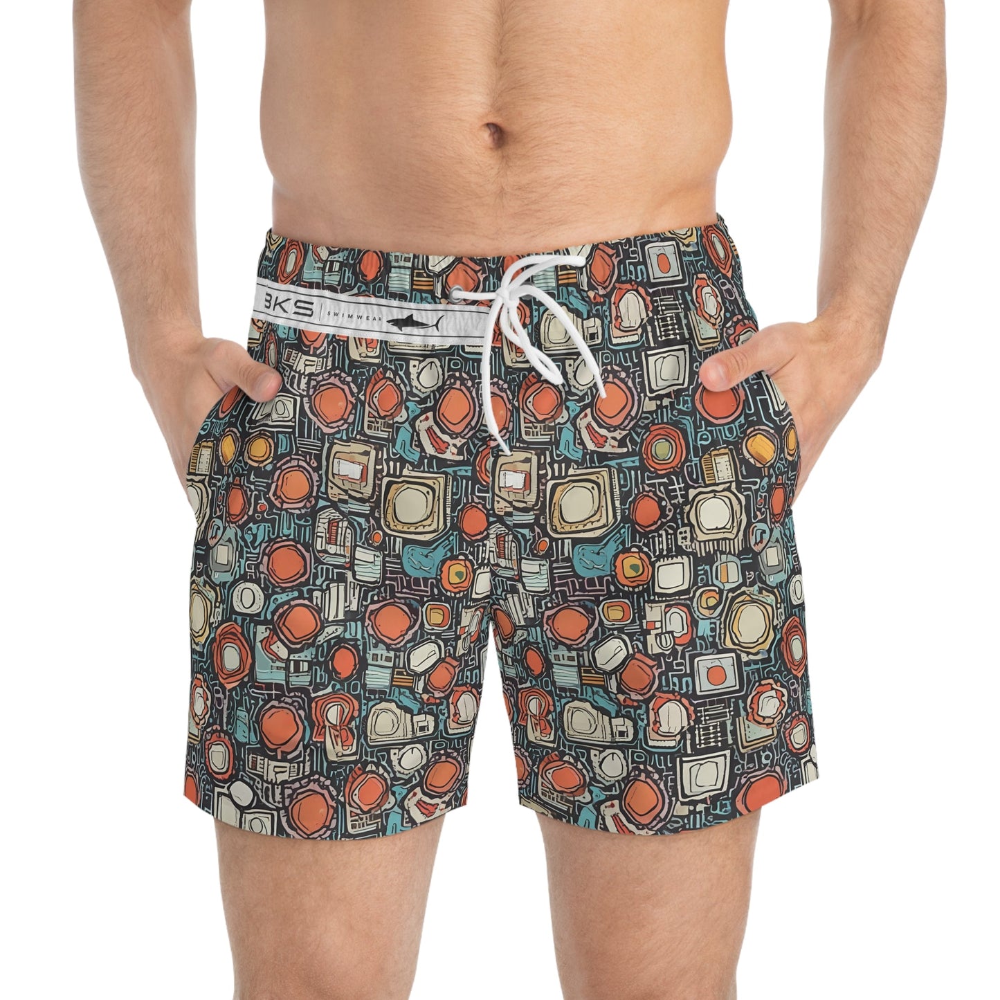 BKS Token Circuit™ Swim Trunks Printify bakabo.club