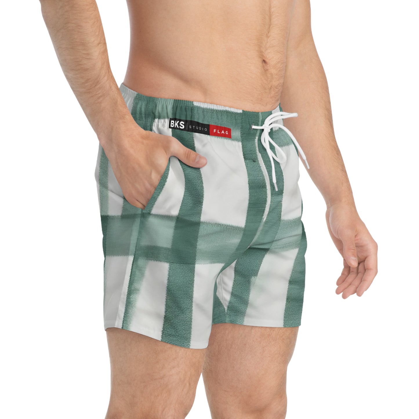 BKS Flag Green Grid™ Swim Trunks