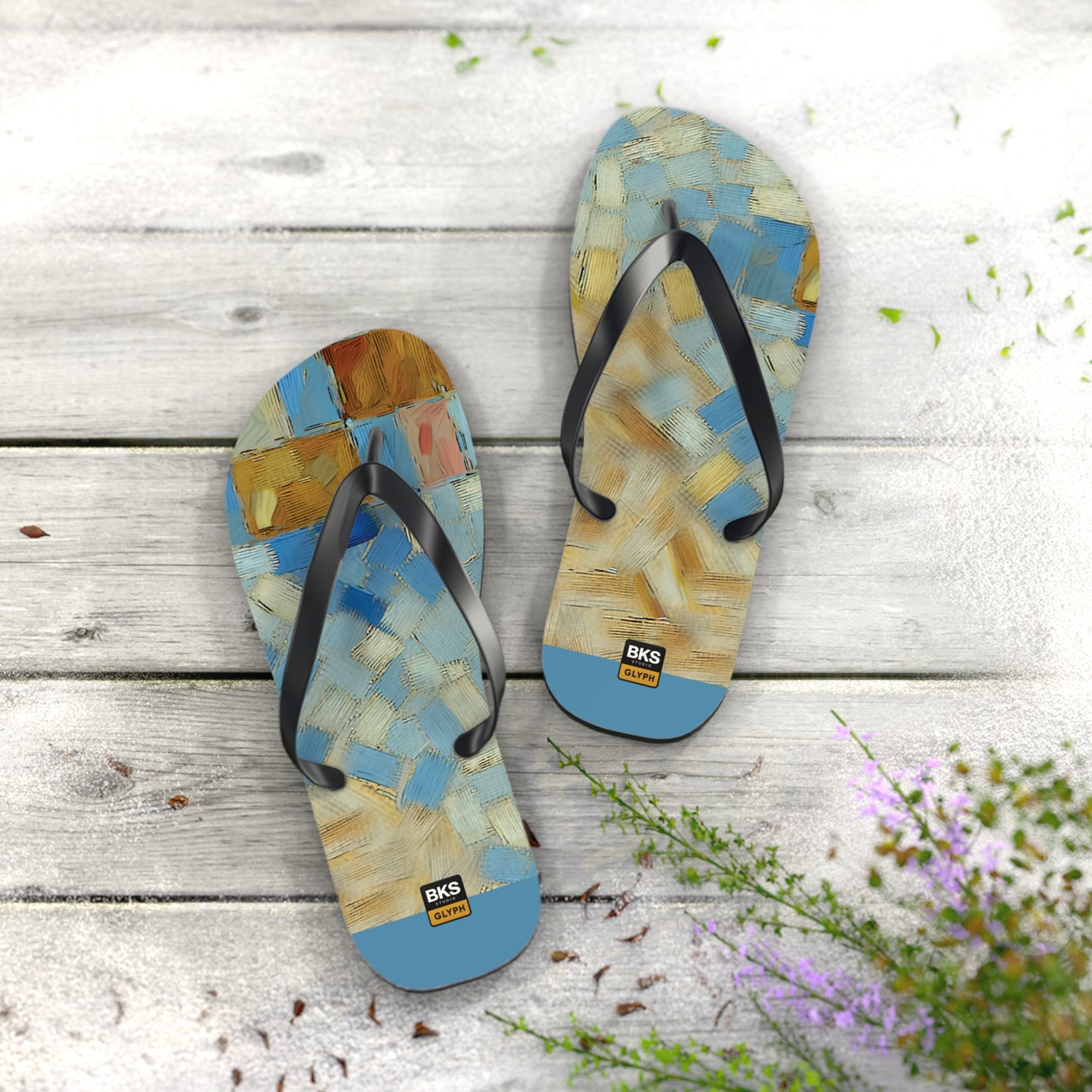BKS Glyph Mosaic Tile™ Flip Flops